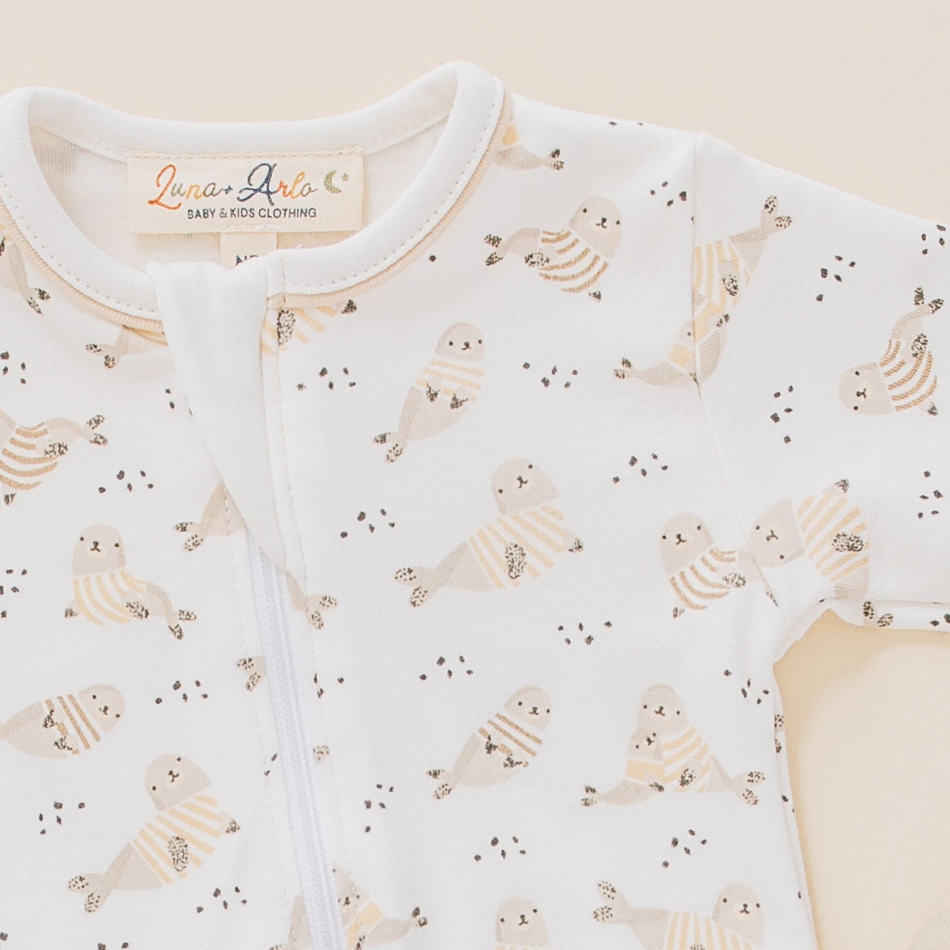 Walrus Cuddles Zip Footie by Luna & Arlo - Magnolia BabyFootie
