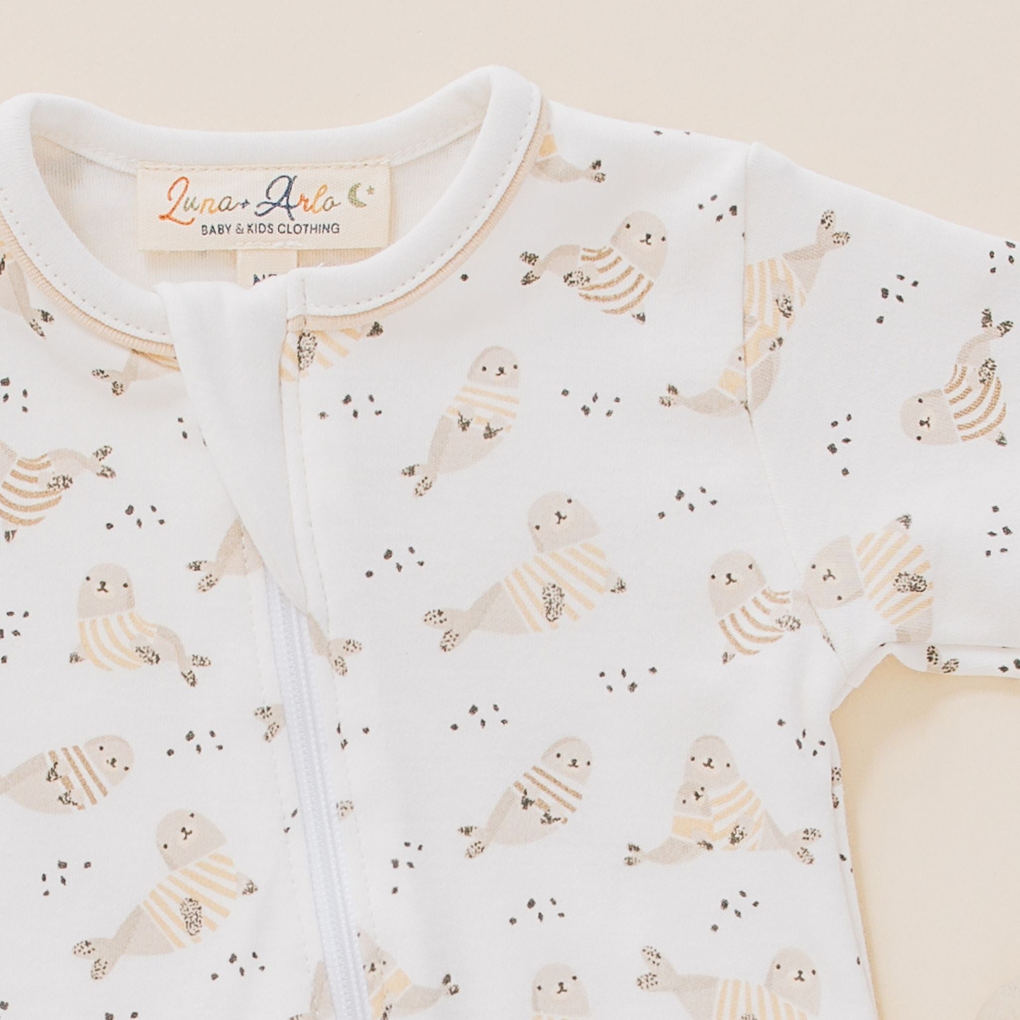 Walrus Cuddles Zip Footie by Luna & Arlo - Magnolia BabyFootie