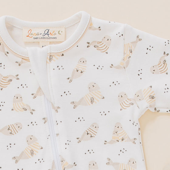 Walrus Cuddles Zip Footie by Luna & Arlo - Magnolia BabyFootie
