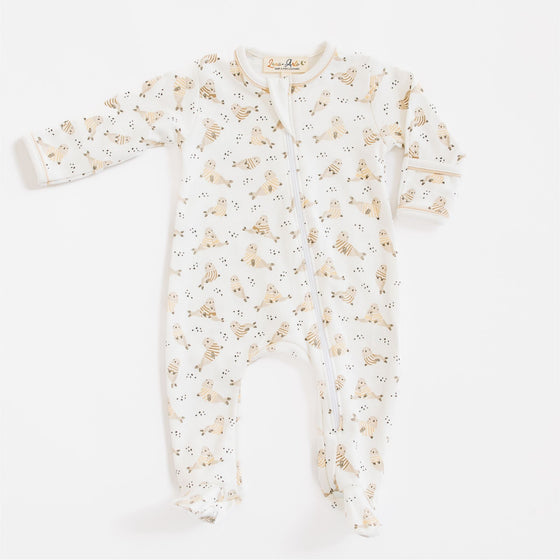Walrus Cuddles Zip Footie by Luna & Arlo - Magnolia BabyFootie
