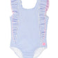 Waterfall One Piece Swimsuit - Periwinkle Stripe Seersucker - Magnolia BabySwimsuit