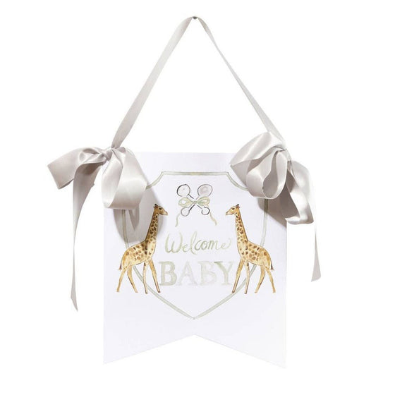 Welcome Baby Giraffe Hanger - Magnolia BabyDecor