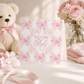 Welcome Baby Pink Bows Enclosure Card - Magnolia BabyStationery
