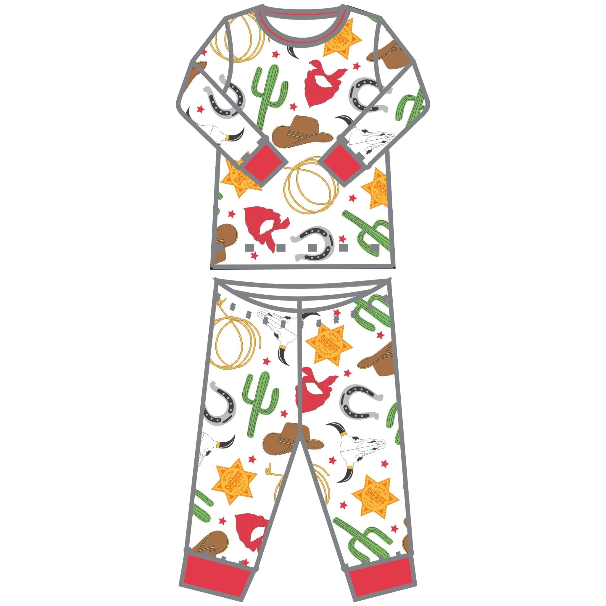 Western Dreams Long Pajama - Magnolia BabyLong Pajamas