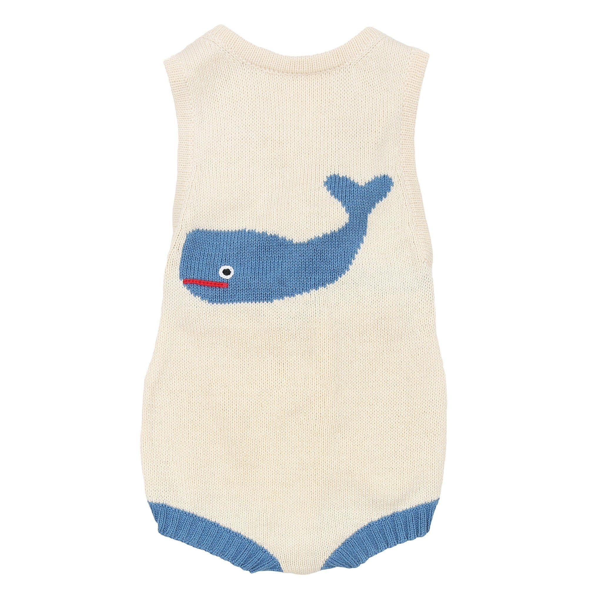 Whale Knit Romper - Magnolia BabyBubble