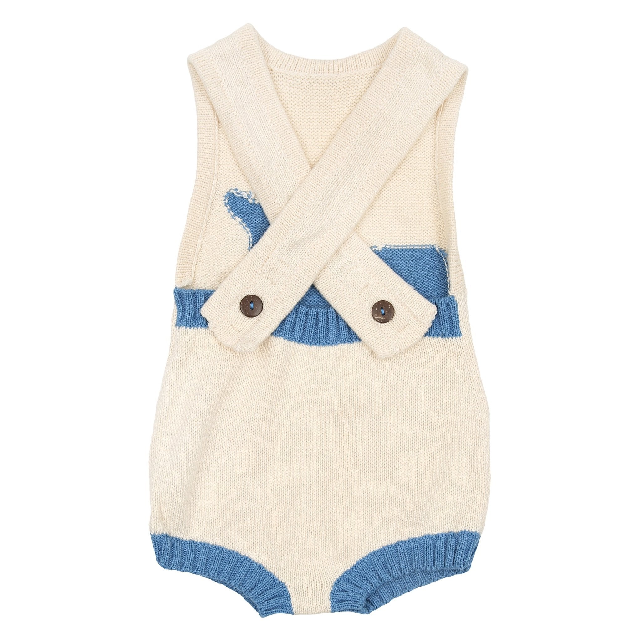 Whale Knit Romper - Magnolia BabyBubble