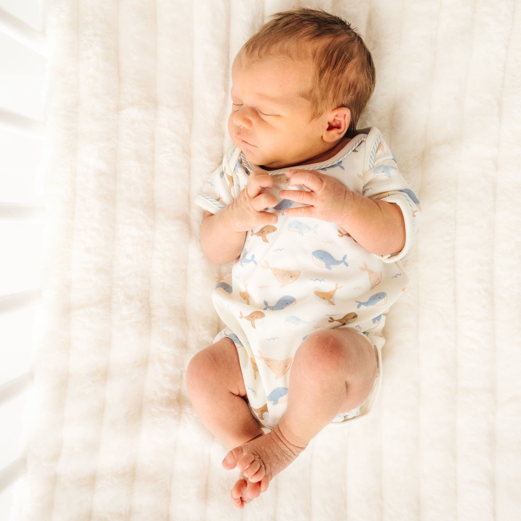 Whale Tales Lap Bodysuit - Ivory - Magnolia BabyBodysuit