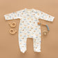 Whale Tales Zip Footie - Magnolia BabyFootie