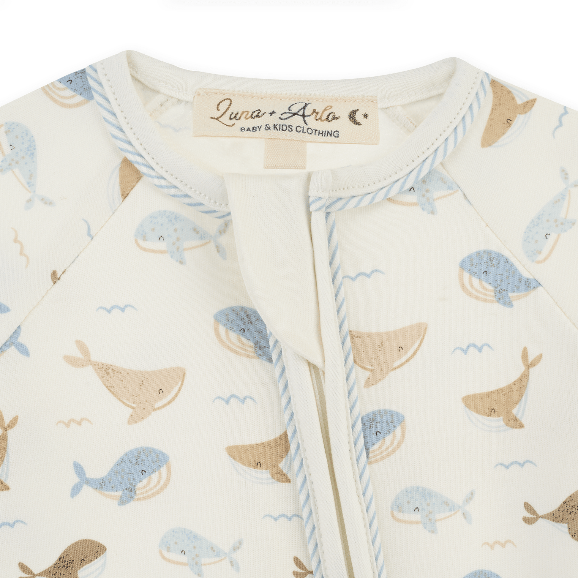 Luna and Arlo_Whale Tales Zip Playsuit - Ivory_3