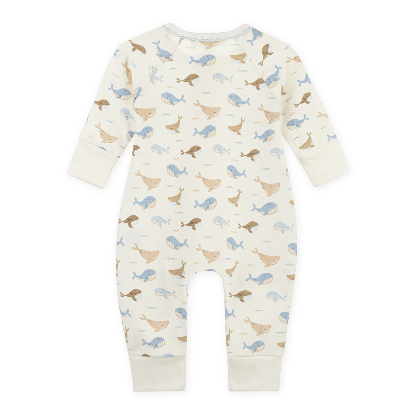 Luna and Arlo_Whale Tales Zip Playsuit - Ivory_2