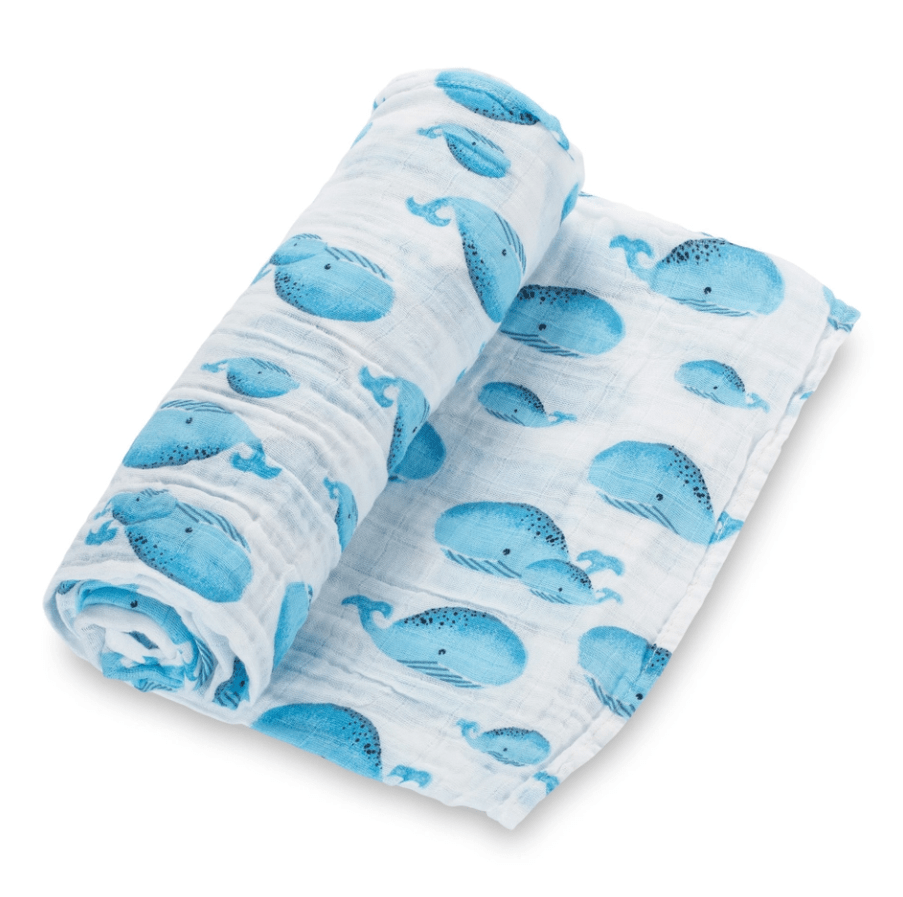 Whale, Whale, Whale Baby Muslin Swaddle Blanket - Magnolia BabySwaddle Blanket