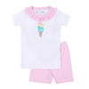 Whats the Scoop! Big Kid Ruffle Short Pajamas - Magnolia BabyShort Pajamas