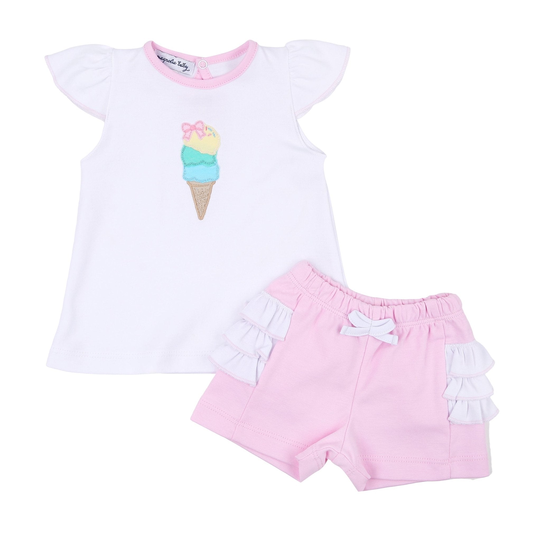 Whats the Scoop! Infant Ruffle Short Set - Magnolia BabyShort Set