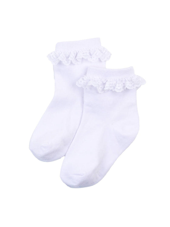White Lace Ruffle Socks - Magnolia BabySocks