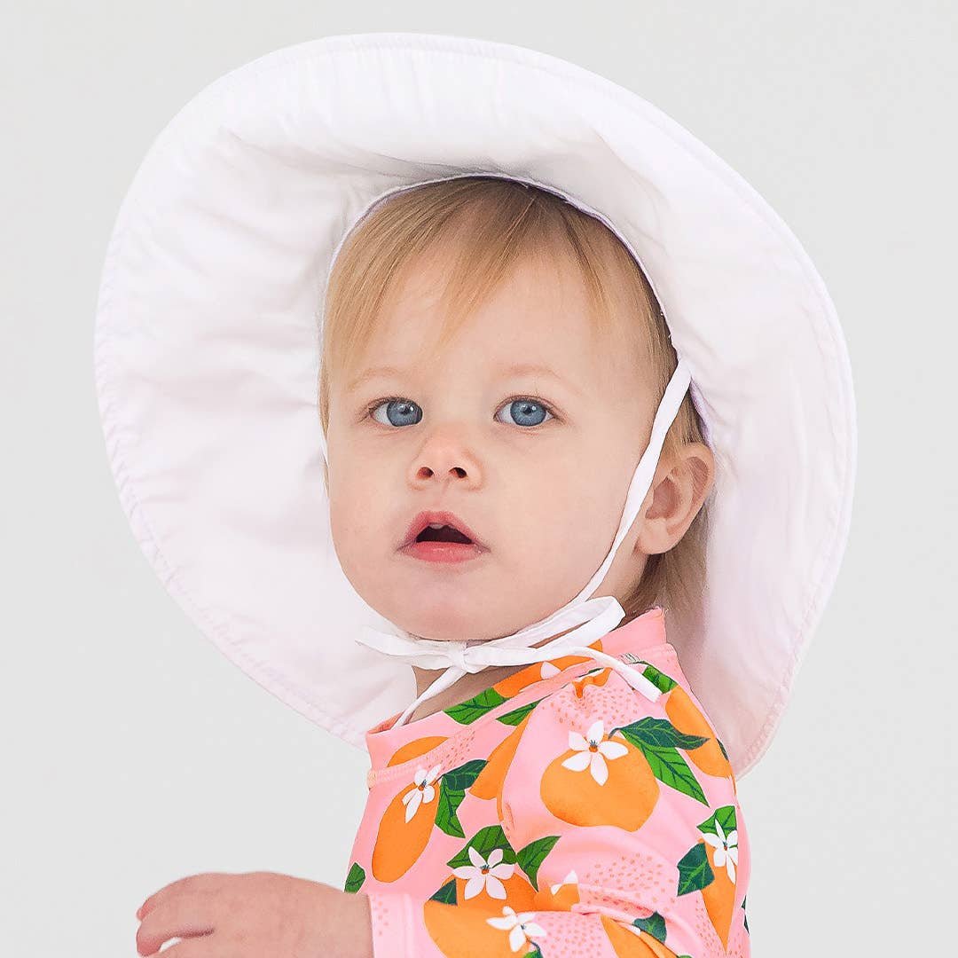 White Sun Hat - UPF 50+ - Magnolia BabyHat