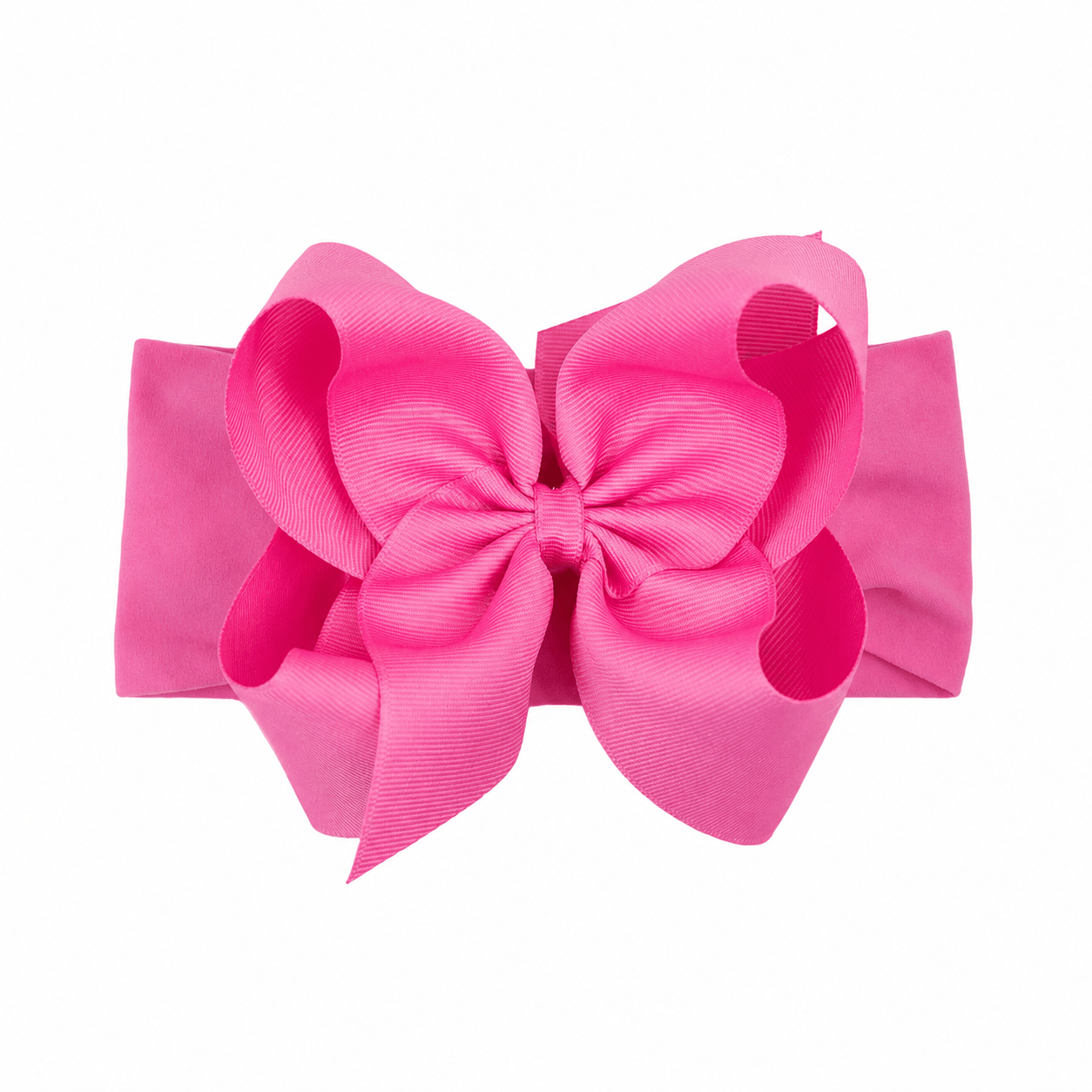Wide Headband with 5.5" Signature Grosgrain Bow - Hot Pink - Magnolia BabyHeadband