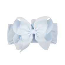  Wide Headband with 5.5" Signature Grosgrain Bow - Millenium Blue - Magnolia BabyHeadband