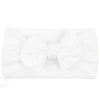 Wide Headband with Knot Bow - White - Magnolia BabyHeadband