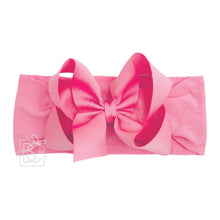  Wide Headband with Signature Grosgrain Bow - Hot Pink - Magnolia BabyHeadband
