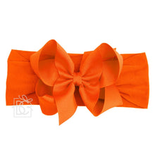  Wide Headband with Signature Grosgrain Bow - Orange - Magnolia BabyHeadband