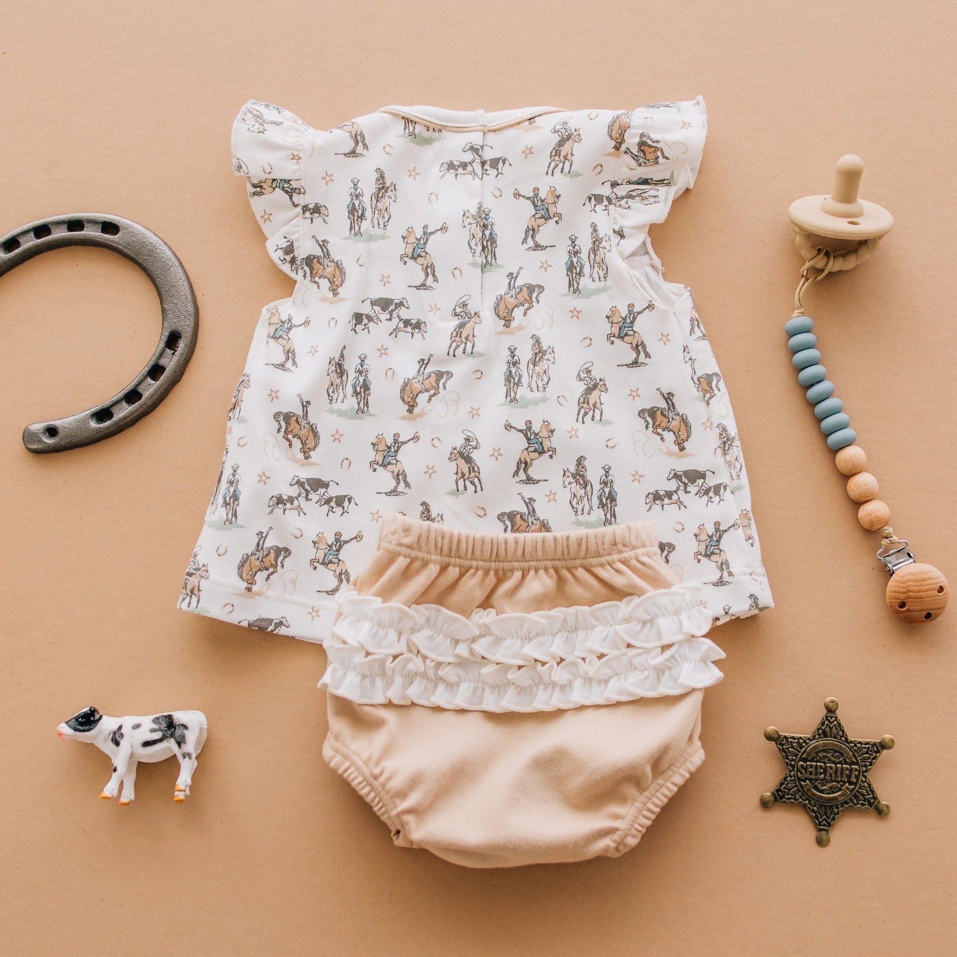 Wild West Ruffle Diaper Cover Set - Luna and ArloDiaper Cover