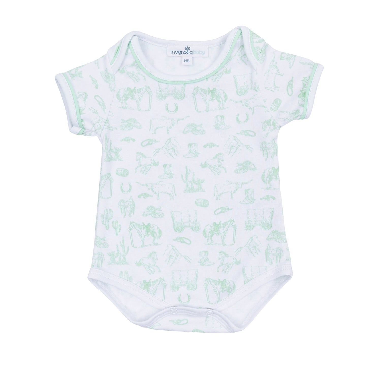 Wild West Toile Bodysuit - Celery - Magnolia BabyBodysuit