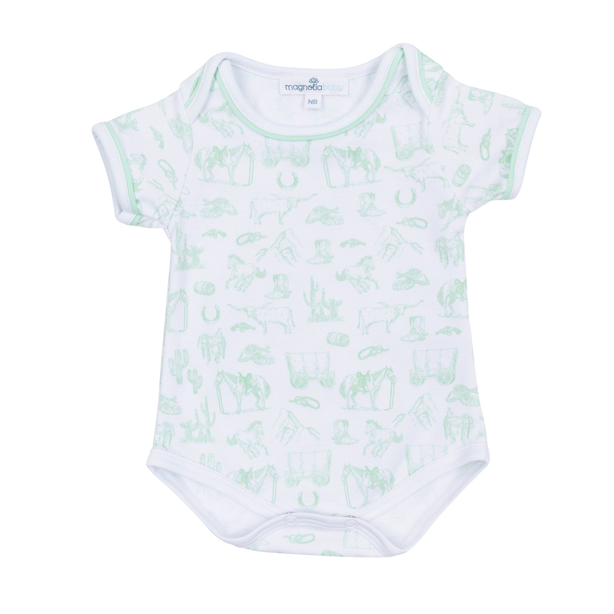 Wild West Toile Bodysuit - Celery - Magnolia BabyBodysuit