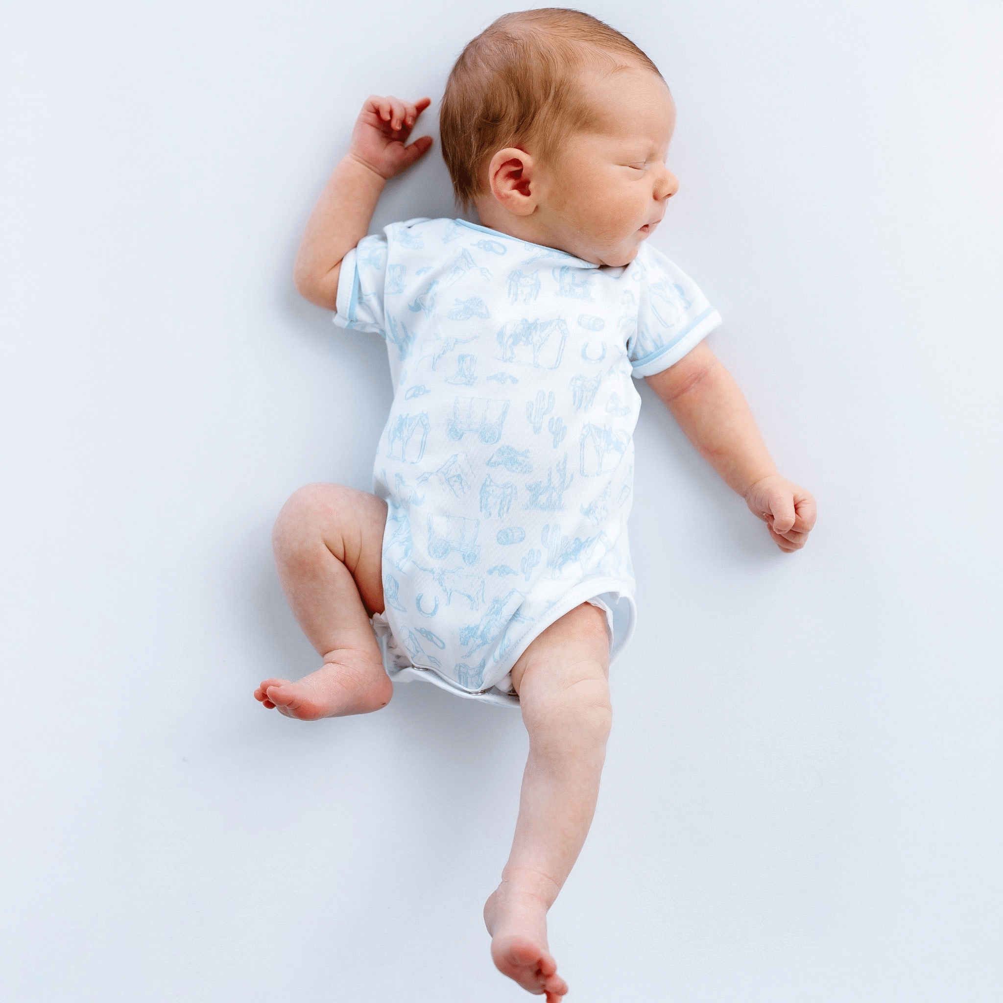 Wild West Toile Bodysuit - Light Blue - Magnolia BabyBodysuit