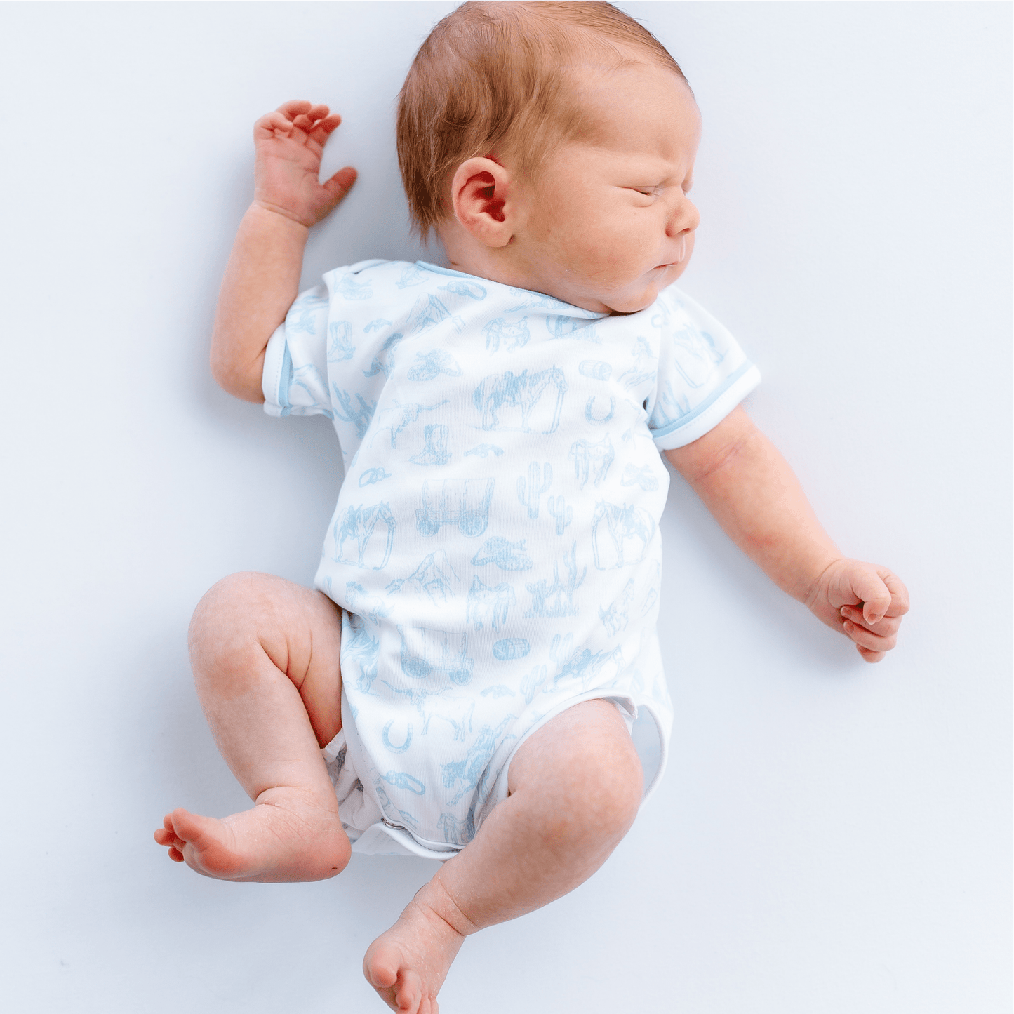 Wild West Toile Bodysuit - Light Blue - Magnolia BabyBodysuit