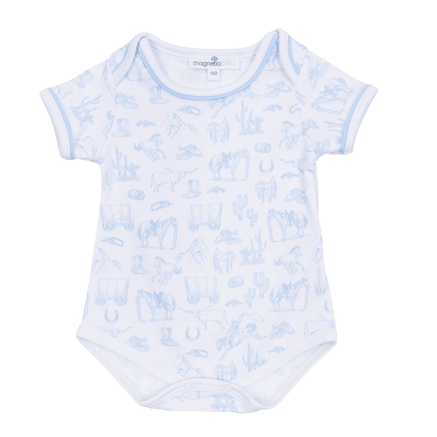 Wild West Toile Bodysuit - Light Blue - Magnolia BabyBodysuit