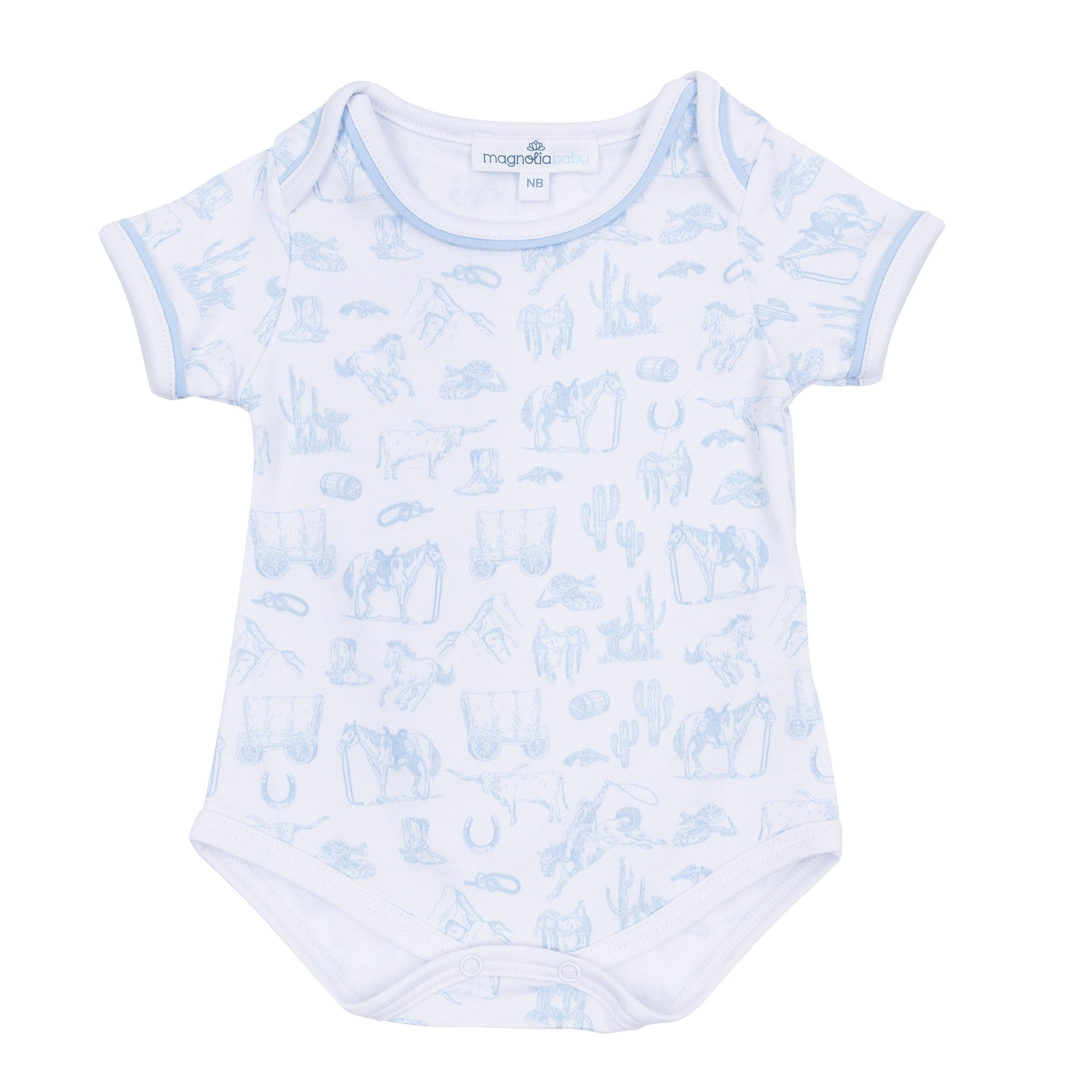 Wild West Toile Bodysuit - Light Blue - Magnolia BabyBodysuit