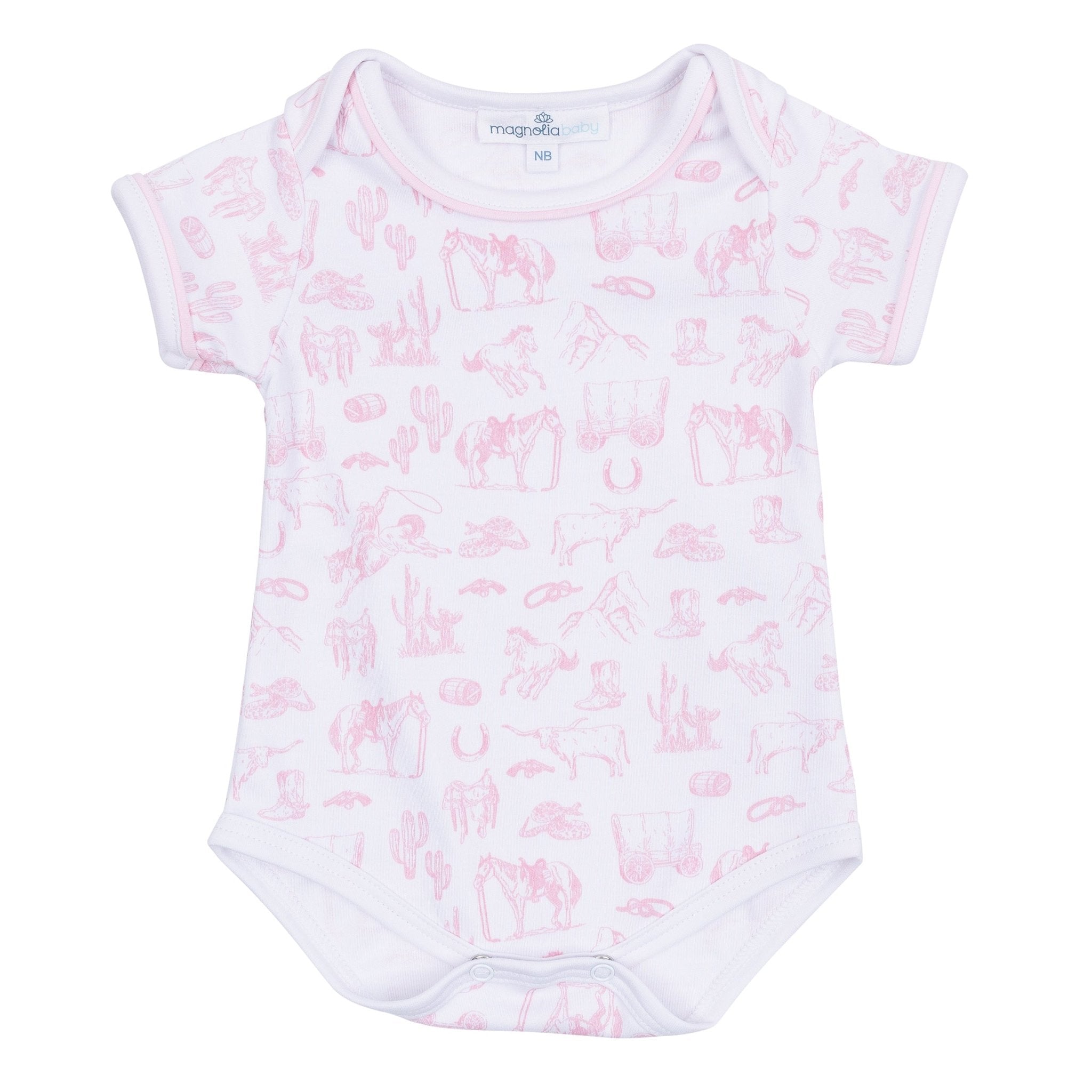 Wild West Toile Bodysuit - Pink - Magnolia BabyBodysuit