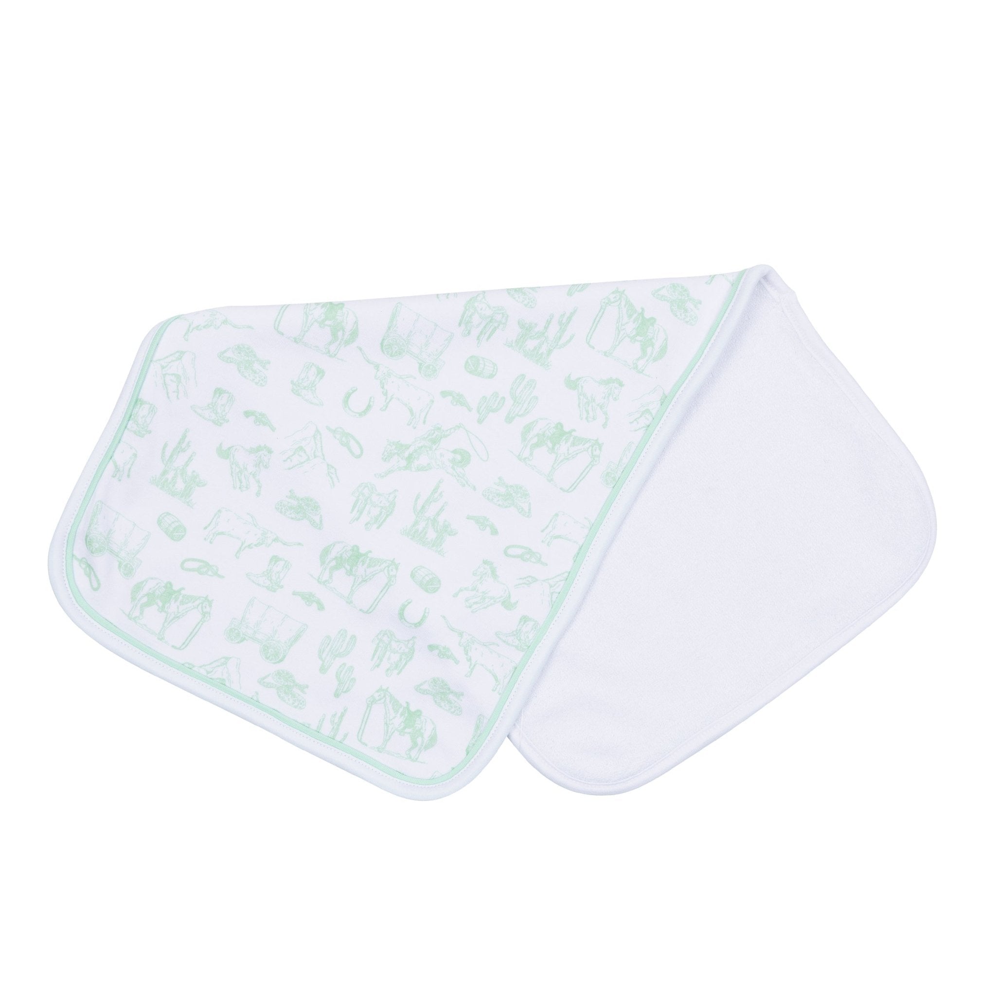 Wild West Toile Burp Cloth - Celery - Magnolia BabyBurp Cloth