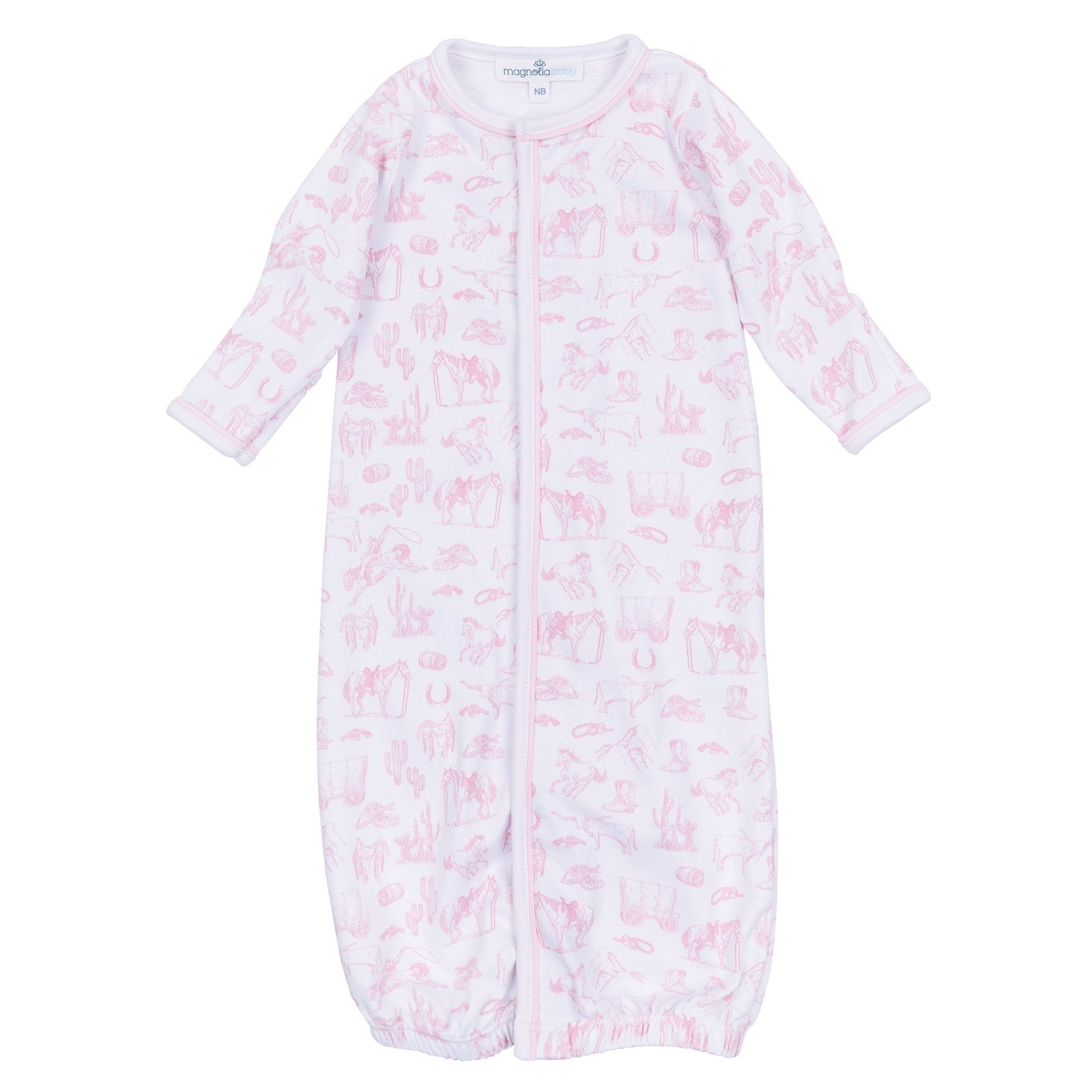 Wild West Toile Converter - Pink - Magnolia BabyConverter Gown