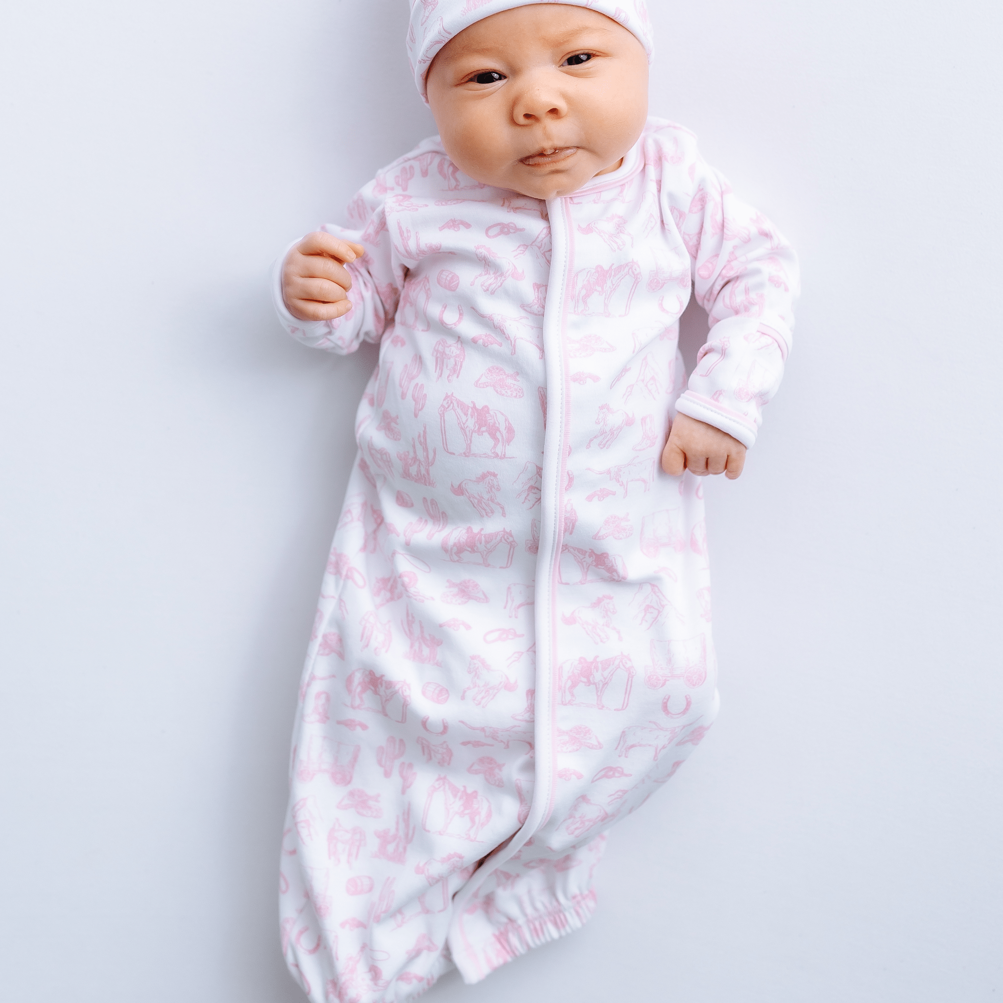 Wild West Toile Converter - Pink - Magnolia BabyConverter Gown