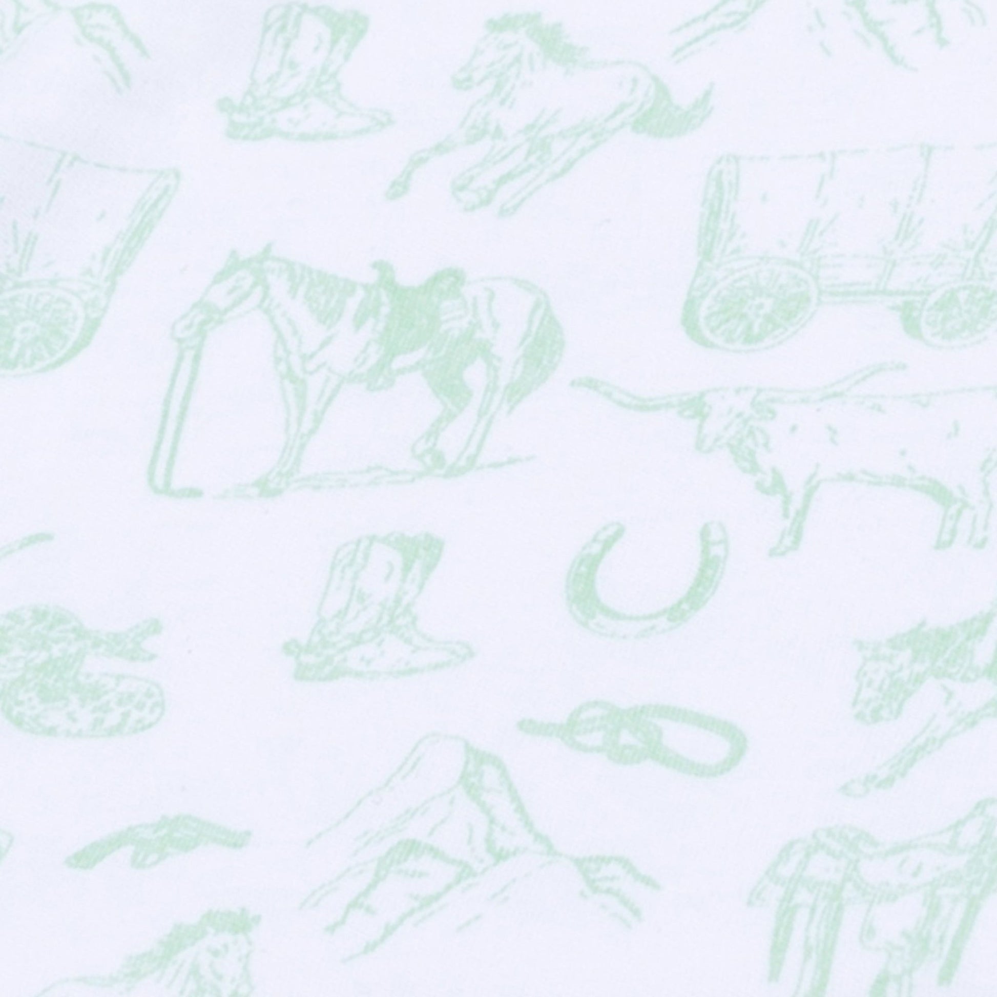 Wild West Toile Footie - Celery - Magnolia BabyFootie