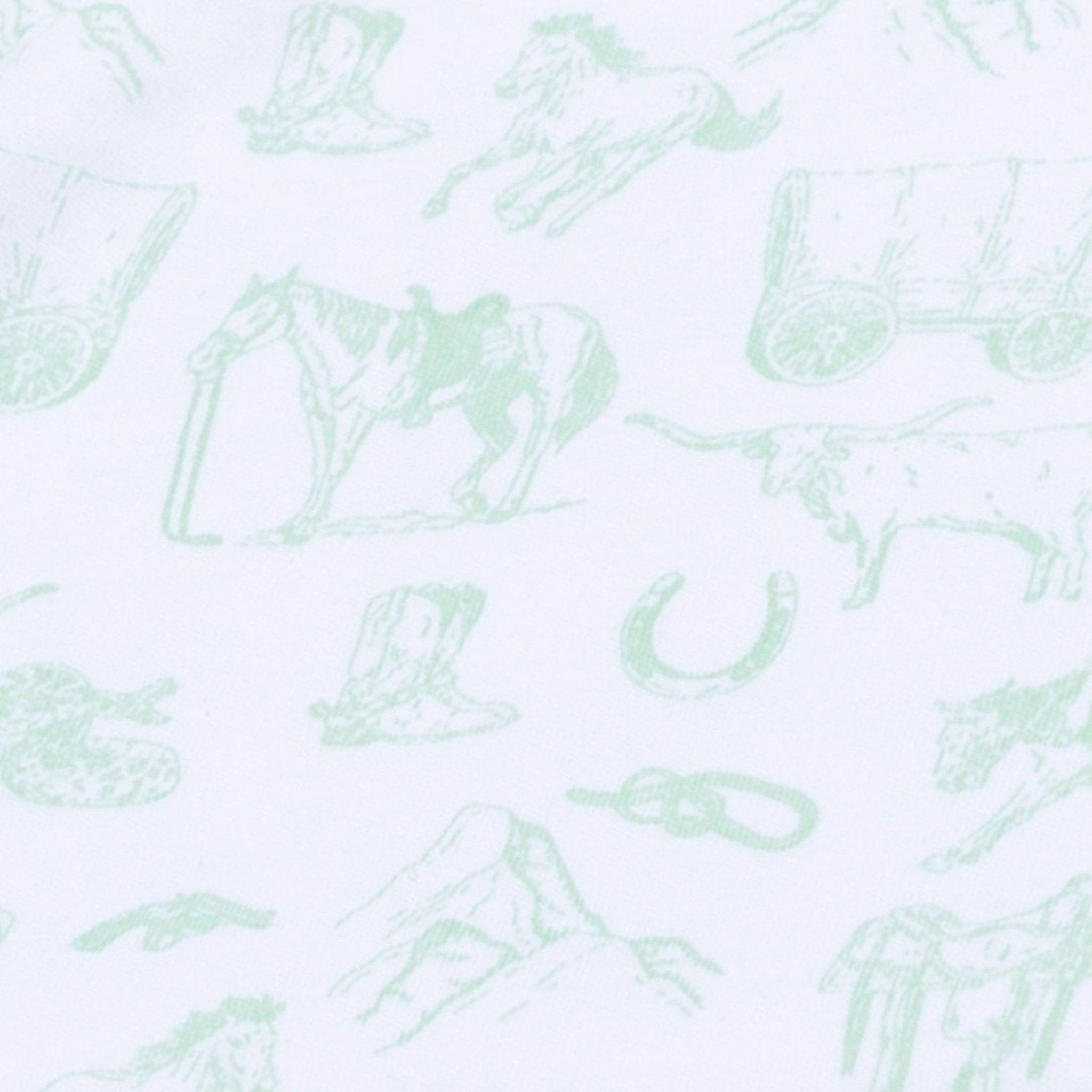 Wild West Toile Footie - Celery - Magnolia BabyFootie