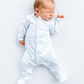 Wild West Toile Footie - Light Blue - Magnolia BabyFootie