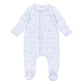 Wild West Toile Footie - Light Blue - Magnolia BabyFootie