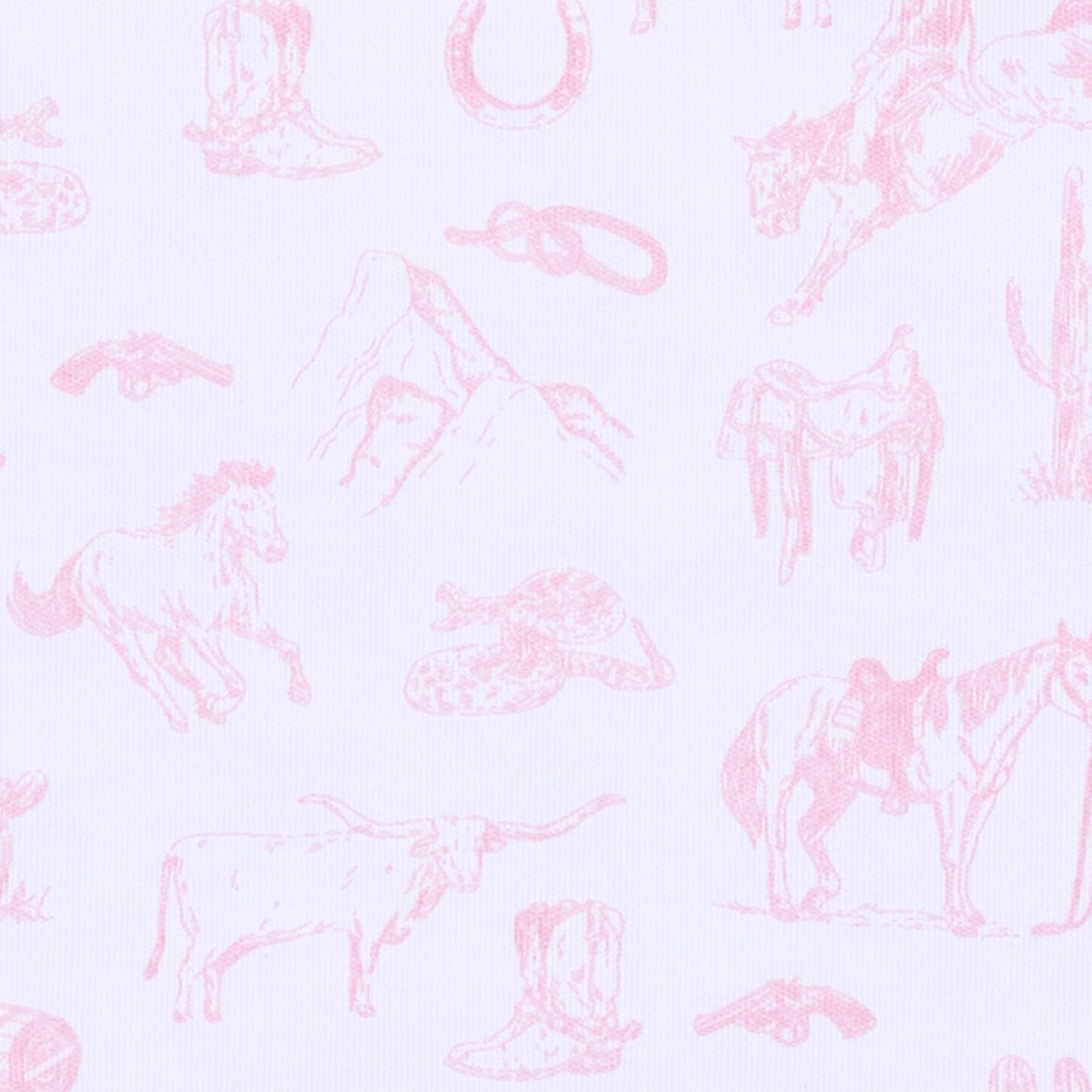 Wild West Toile Footie - Pink - Magnolia BabyFootie
