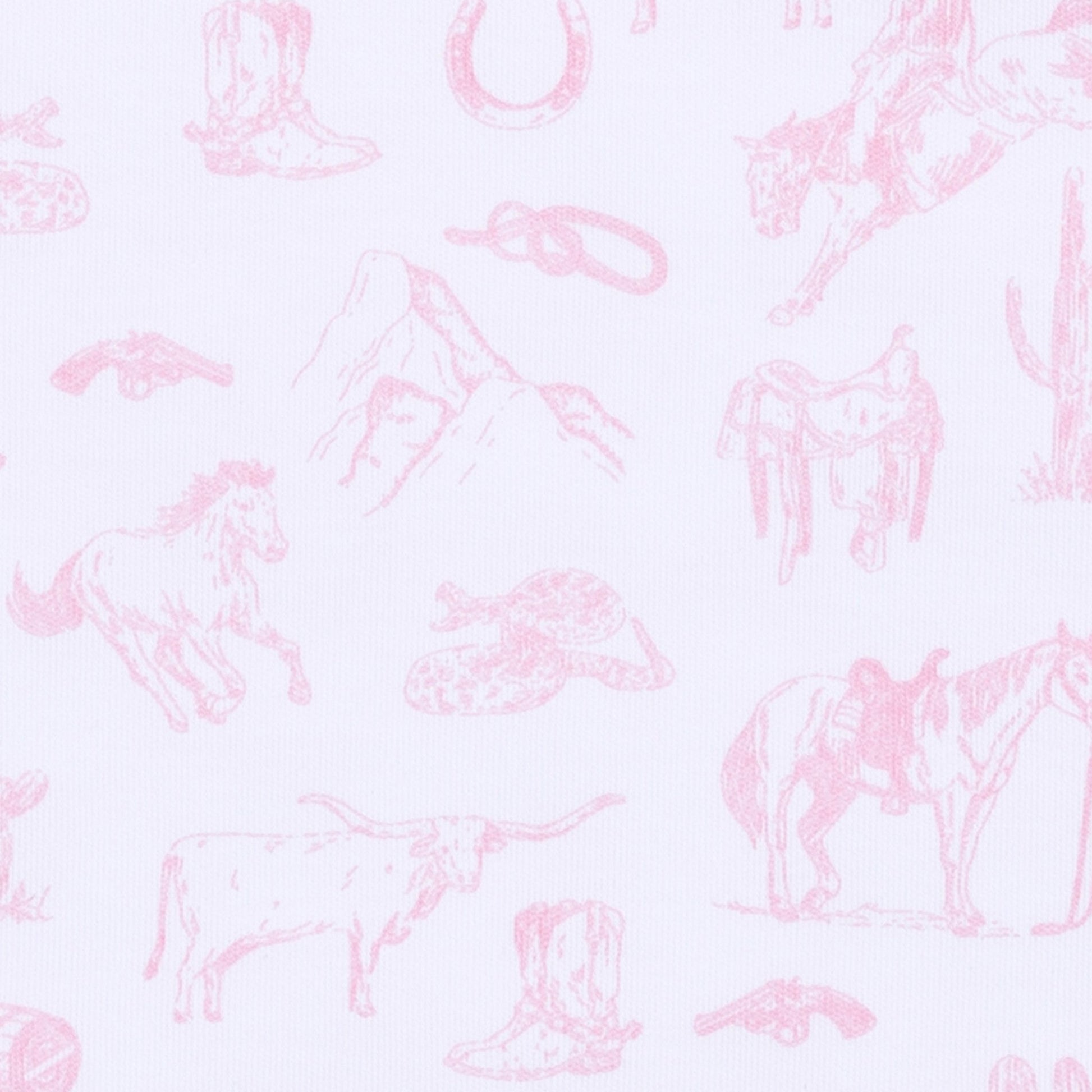 Wild West Toile Footie - Pink - Magnolia BabyFootie
