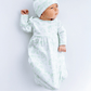 Wild West Toile Gathered Gown - Celery - Magnolia BabyGown