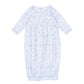 Wild West Toile Gathered Gown - Light Blue - Magnolia BabyGown