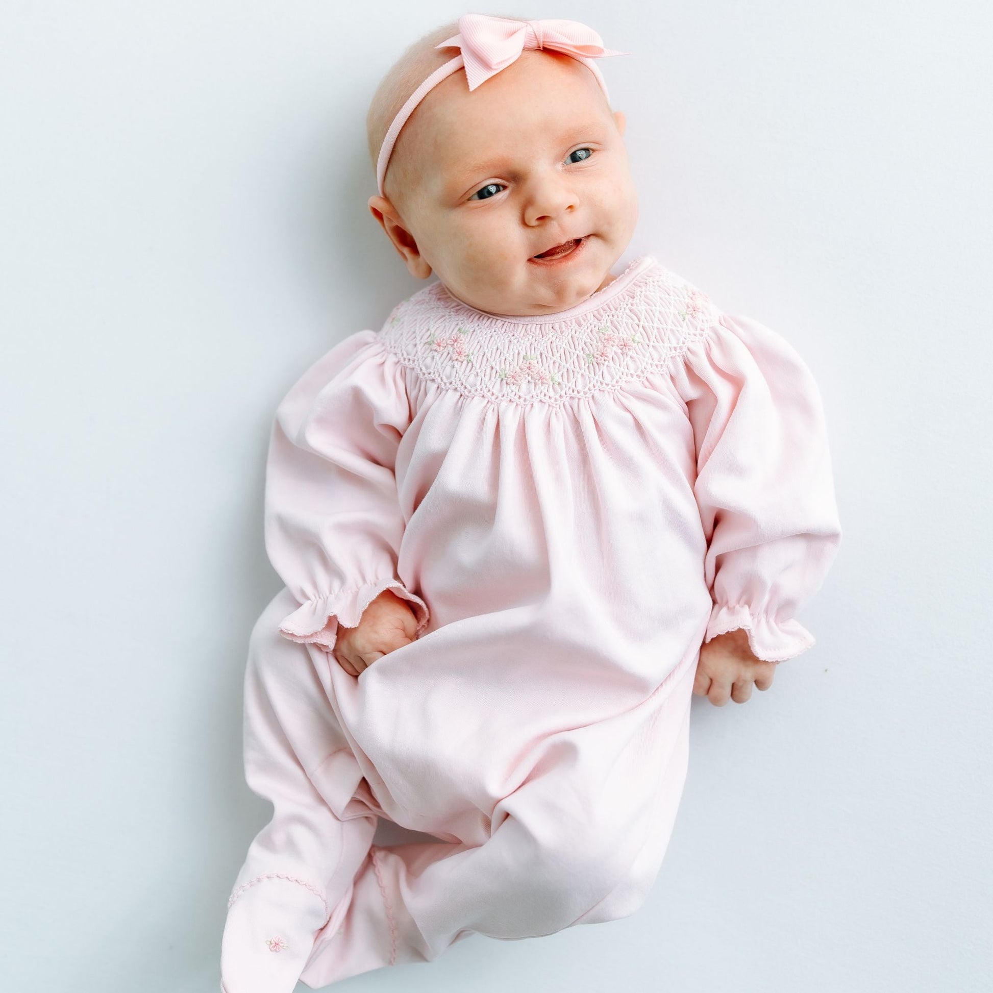 Willow's Classics Bishop Footie - Pink - Magnolia BabyFootie