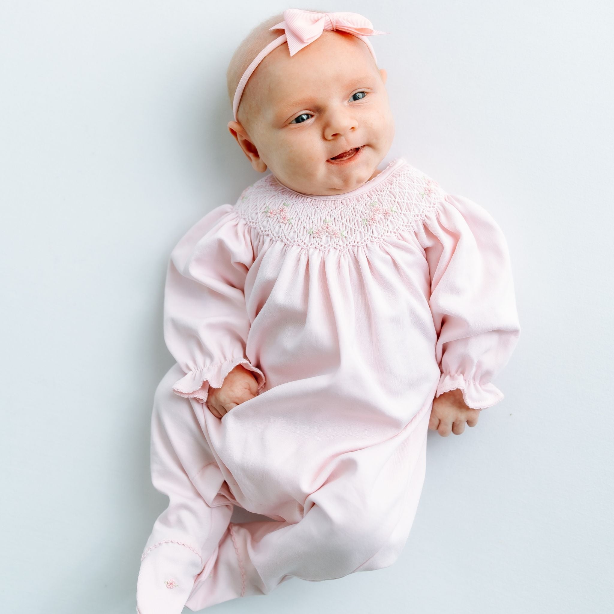 Willow's Classics Bishop Footie - Pink - Magnolia BabyFootie