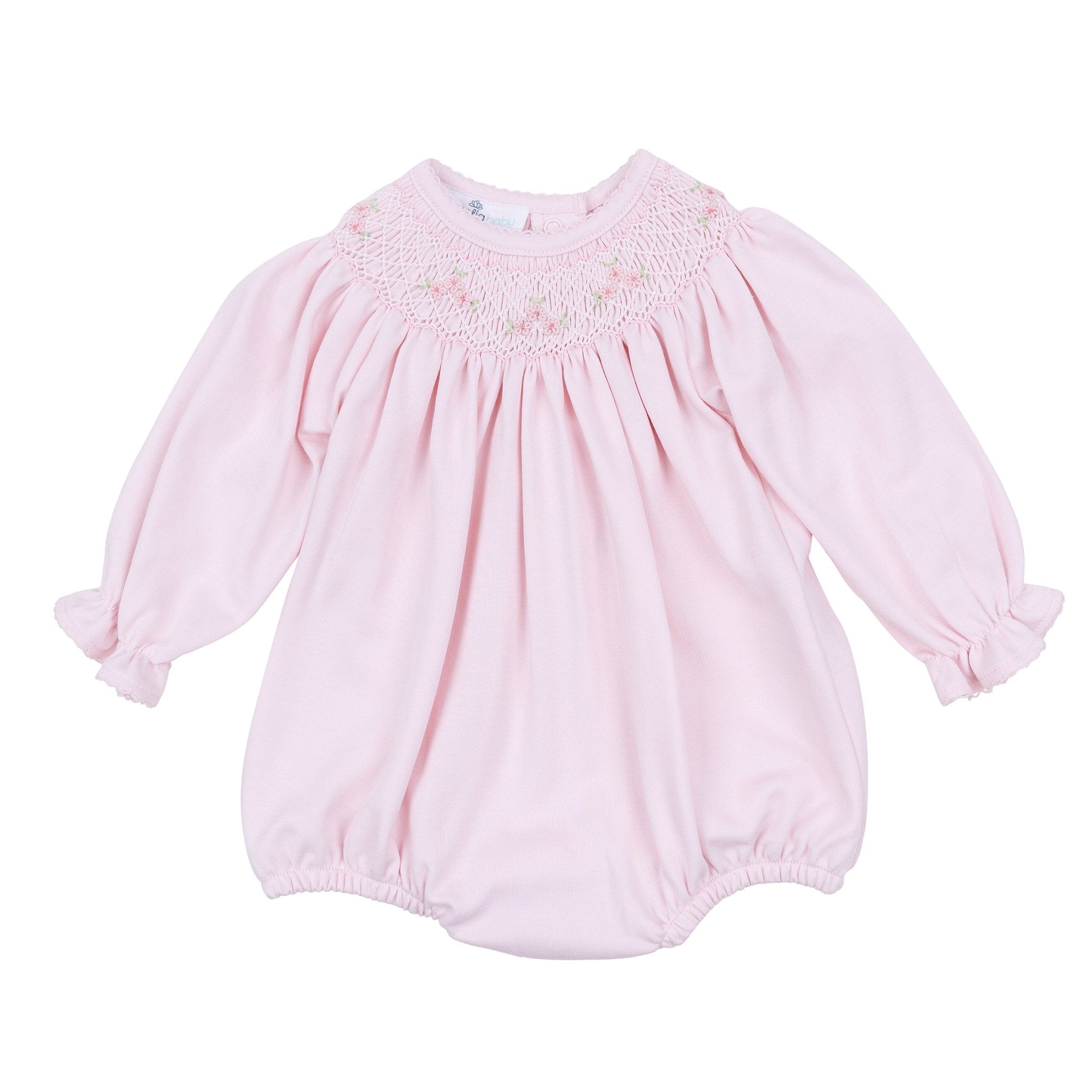 Willow's Classics Bishop Long Sleeve Bubble - Pink - Magnolia BabyBubble