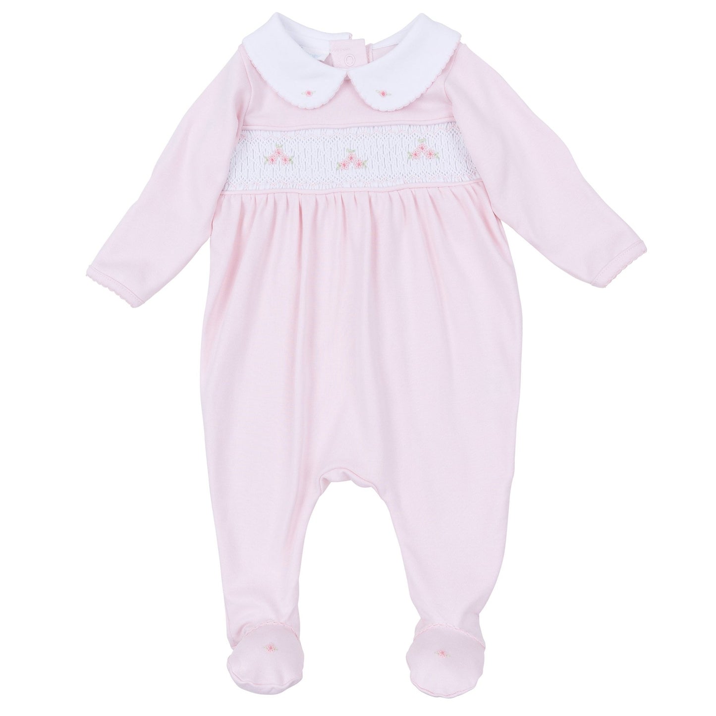 Willow's Classics Smocked Footie - Pink - Magnolia BabyFootie