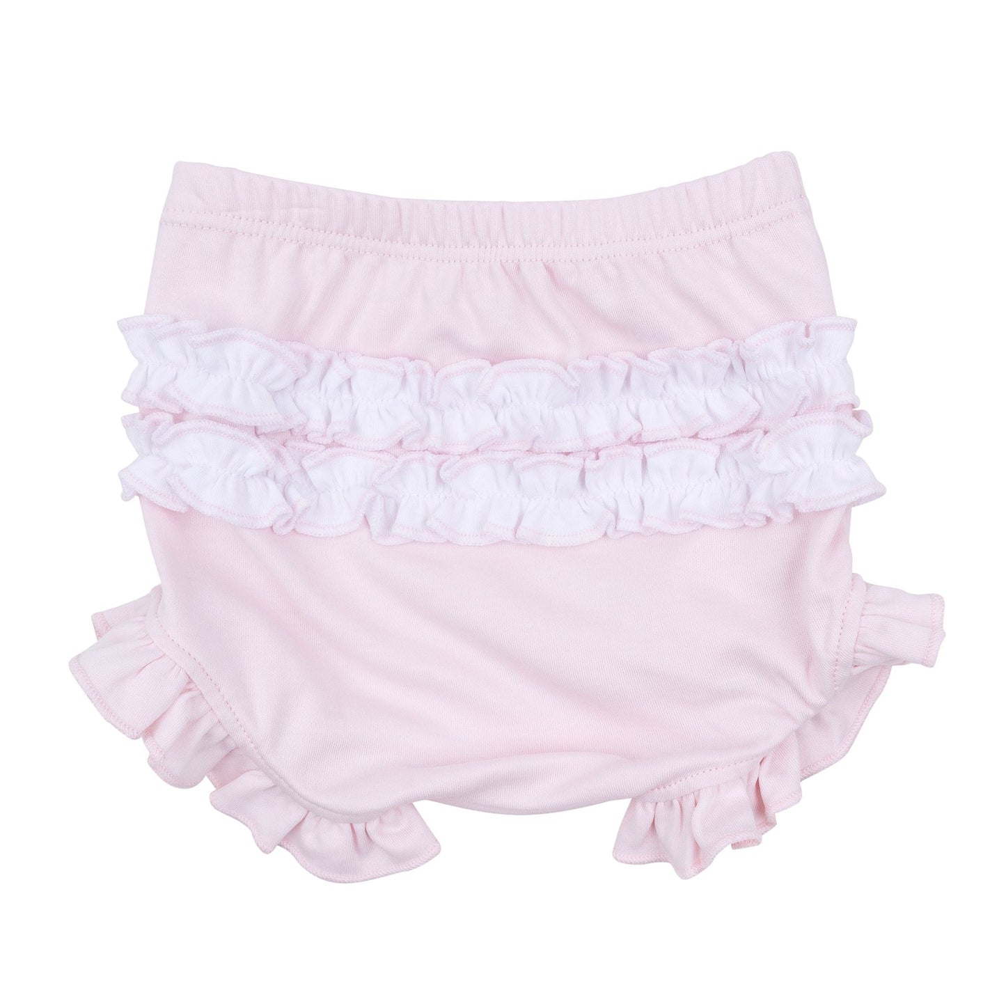 Willow's Classics Smocked Ruffle Short Sleeve Diaper Cover Set - Pink - Magnolia BabyDiaper Cover