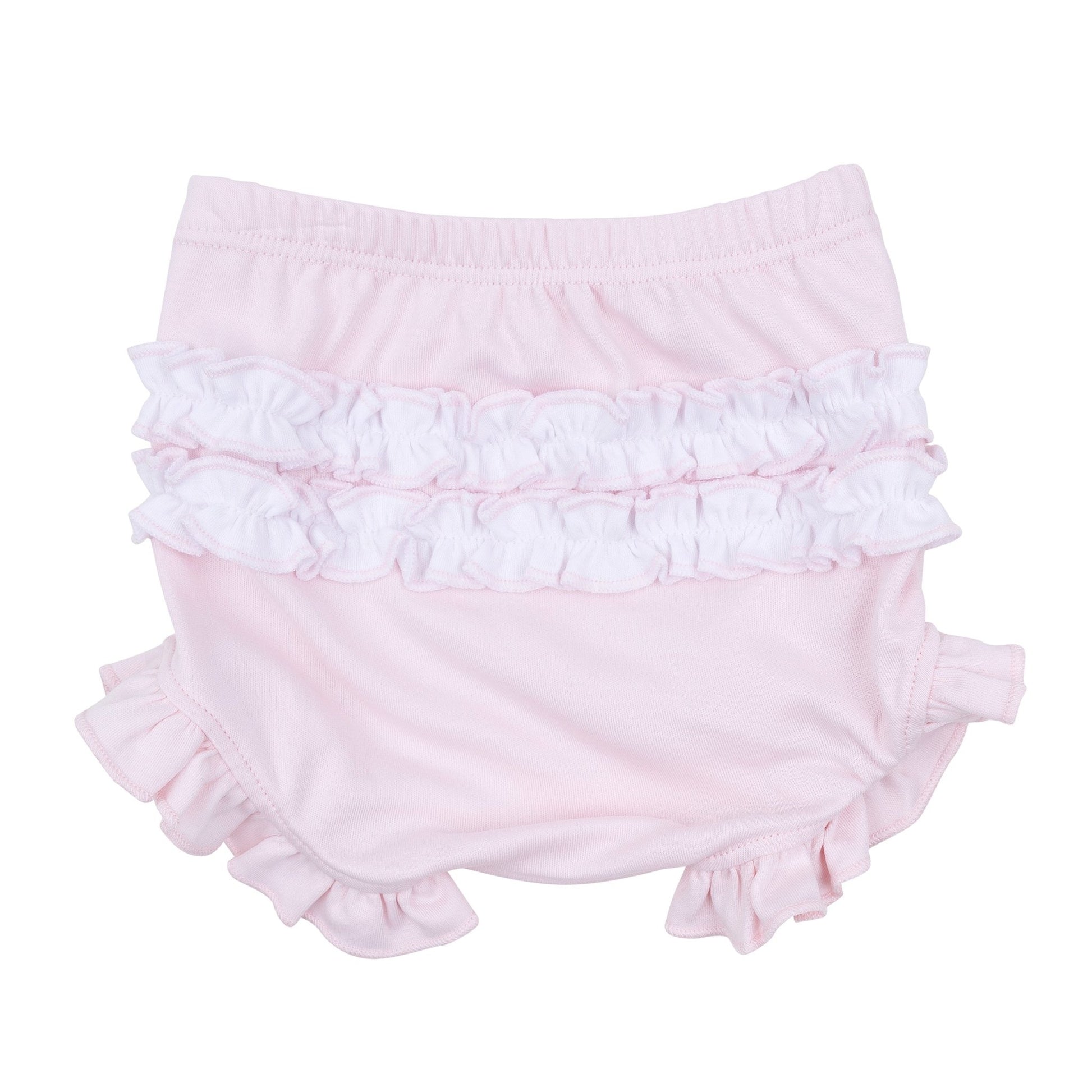 Willow's Classics Smocked Ruffle Short Sleeve Diaper Cover Set - Pink - Magnolia BabyDiaper Cover