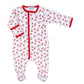 Winking Santa Printed Footie - Magnolia BabyFootie